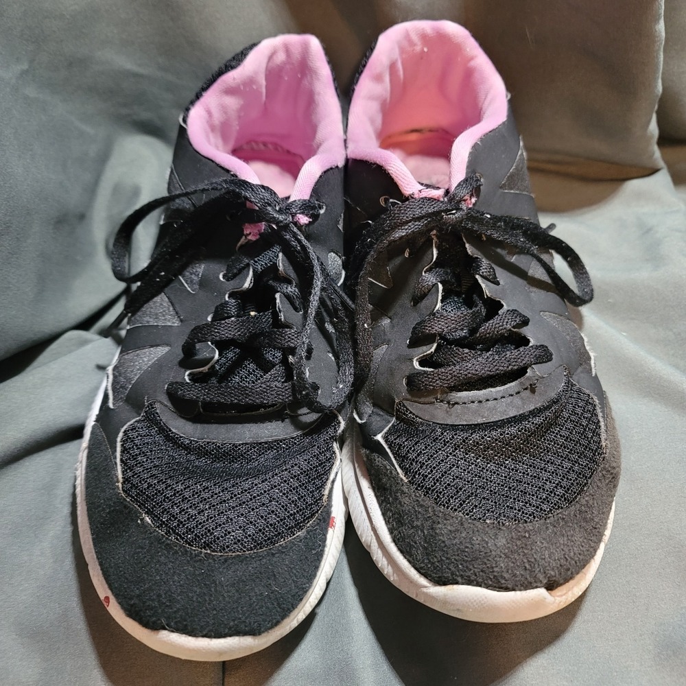 Athletic Works‎ Women's Size 8 Black Comfort Trainers Sneaker Shoes